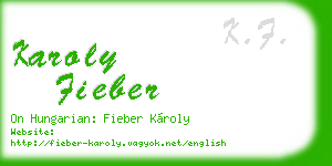 karoly fieber business card